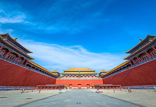 冬至正午时分的北京故宫午门广场