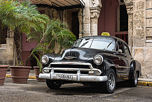 古巴,哈瓦那,出租车,老爷车,雪佛兰