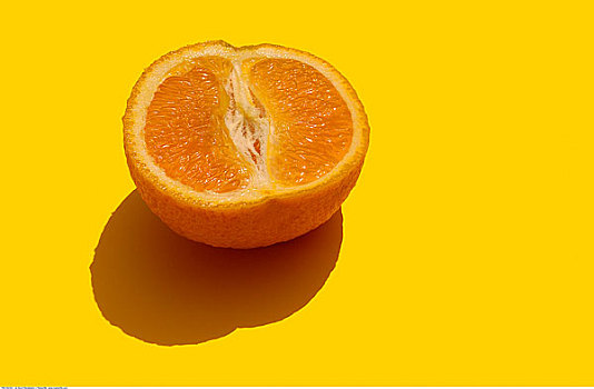 特写,一半,橙色