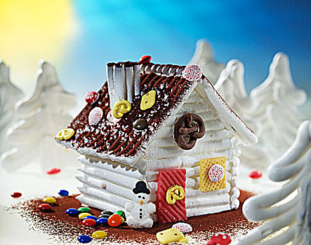 蛋白甜饼,房子,褐色,屋顶