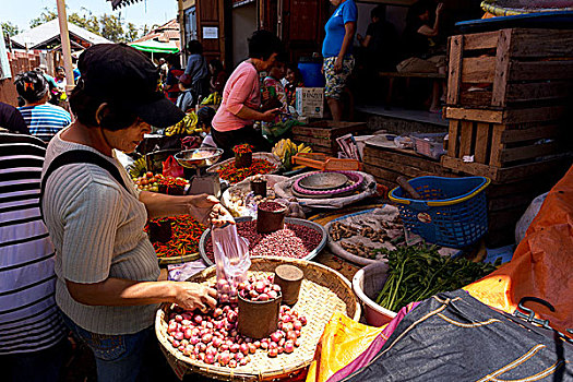 传统,市场,蔬菜,城市