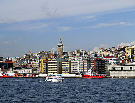 加拉达塔,地区,天际线,伊斯坦布尔