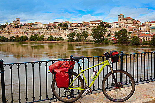 萨莫拉,杜罗河,河,朝圣,自行车,西班牙