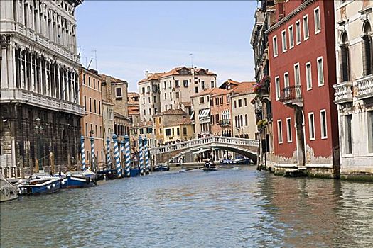 桥,上方,运河,大运河,威尼斯,意大利