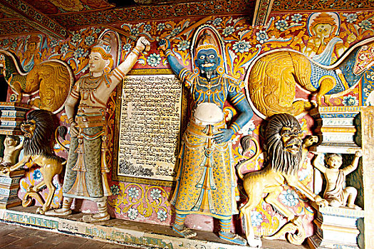 彩色,石头,雕塑,文件,历史,佛教,宗教,庙宇,乌纳瓦图纳,斯里兰卡,亚洲