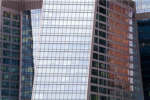 玻璃,墙壁,现代,摩天大楼