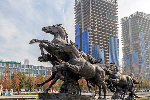 骏马雕塑,南京市国际青年文化公园