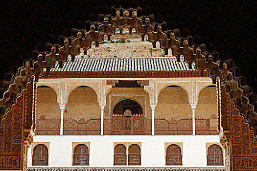 纳斯里王朝,宫殿,特写,阿尔罕布拉,格拉纳达