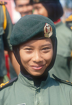马来西亚,女士,军校学生