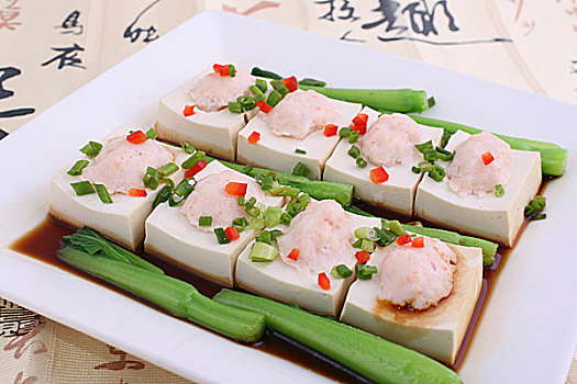 虾饺蒸让豆腐