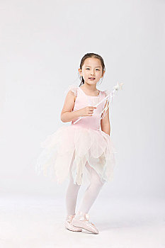 小女孩,粉色,芭蕾舞短裙,跳舞
