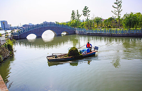 保洁,清洁工,河道