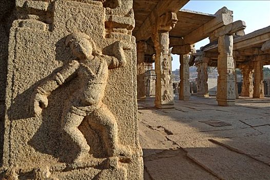 庙宇,舞者,印度,南亚