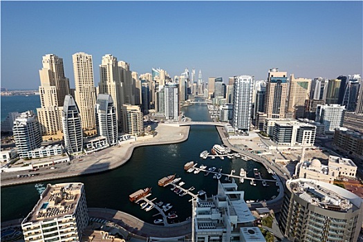 迪拜,码头,俯拍,阿联酋