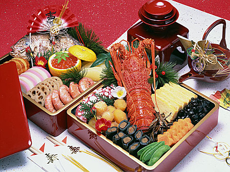 新年大餐,新年,调味,日本米酒
