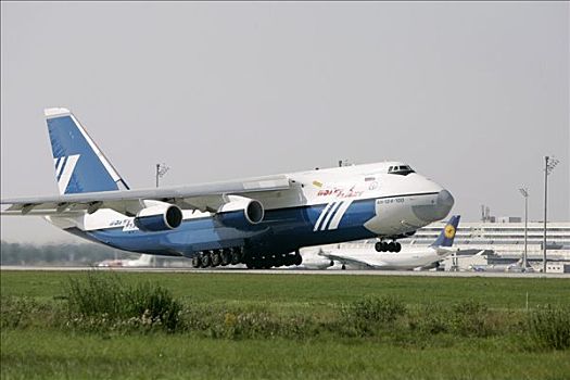 慕尼黑,德国,八月,2005年,升空,慕尼黑机场,空气,货船,世界