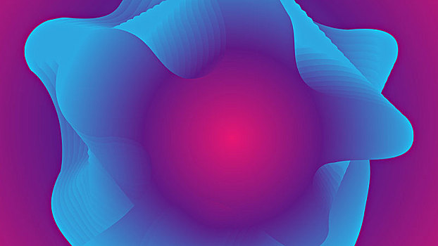 流体形状组成的彩色几何抽象背景