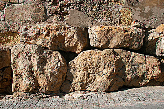 墙壁,建造,不寻常,石头,楼宇,塔拉戈纳省,加泰罗尼亚,西班牙