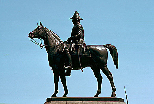 骑马雕像,19世纪,艺术家,未知