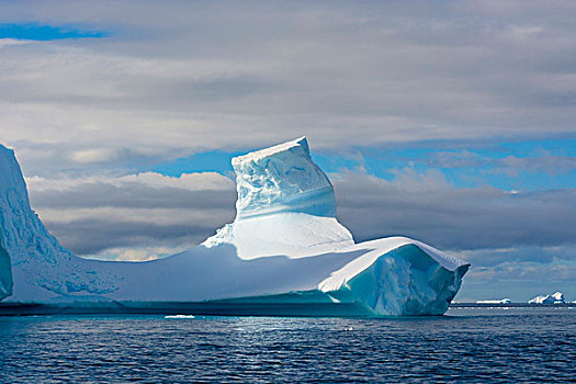南极,海峡,冰山,怪异,形状