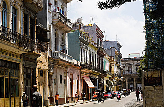 街景,老哈瓦那,哈瓦那,古巴
