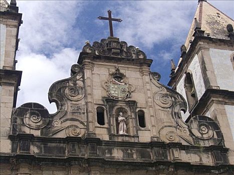 仰视,教堂,萨尔瓦多,巴西