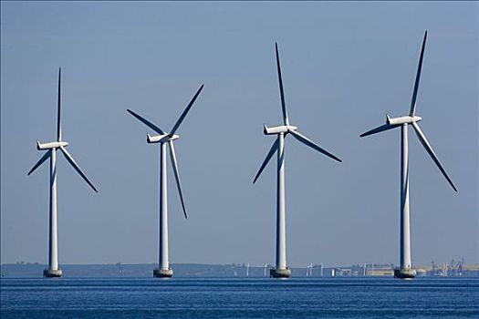 四个,风车,发电机,海中,丹麦,瑞典,欧洲