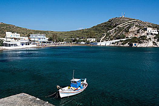 渔船,停泊,锡罗斯岛,基克拉迪群岛,爱琴海,希腊