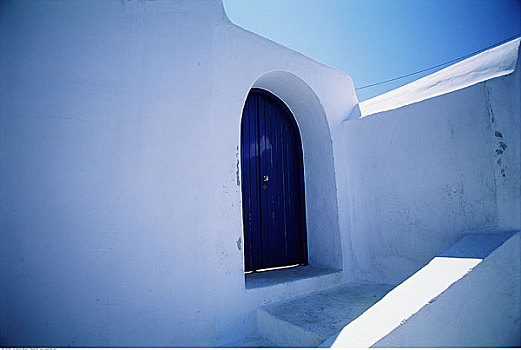 入口,台阶,圣托里尼岛,希腊