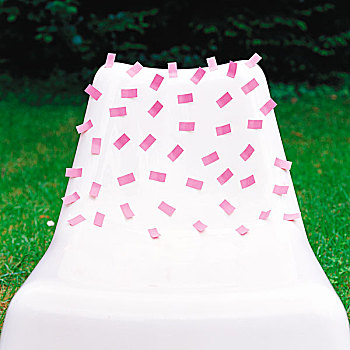 粉色,粘结,笔记,困住,白色,塑料制品,椅子
