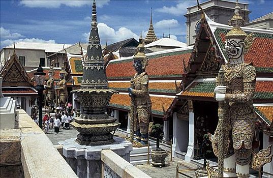佛教寺庙,玉佛寺,佛,宫殿,佛教,曼谷,泰国,亚洲