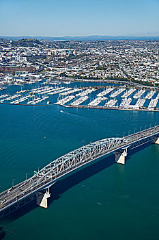 奥克兰海港大桥,码头,奥克兰,北岛,新西兰
