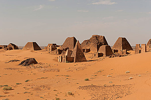 墓地,古老,英国,金字塔,北方,麦罗埃,努比亚,荒芜,苏丹,非洲