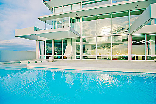 游泳池,现代住宅