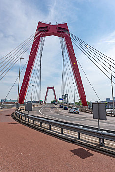 荷兰鹿特丹,willemsbrug,bridge红桥