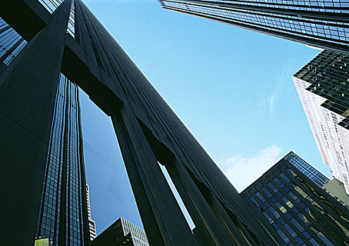 美国,纽约,摩天大楼,仰视