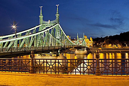 自由,桥,多瑙河,布达佩斯,匈牙利