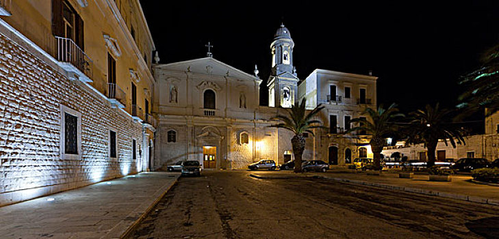 教会,深红色,教堂,特拉尼,阿普利亚区,意大利南部,意大利,欧洲
