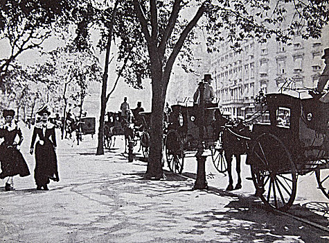 街景,纽约,美国,早,20世纪