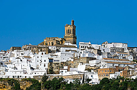 教堂,佩特罗,白色,城镇,普韦布洛,安达卢西亚,西班牙,欧洲