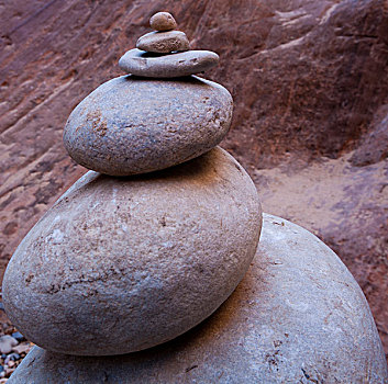 石头,一堆,锡安国家公园,犹他,美国
