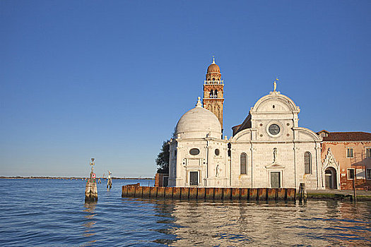 教堂,水岸,威尼斯,威尼托,意大利