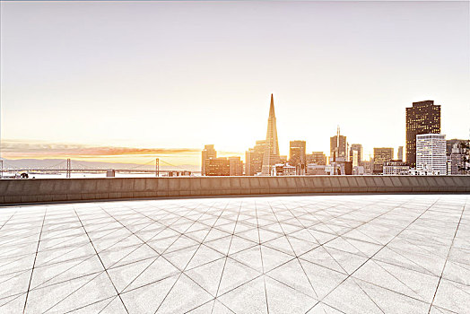 空,地面,城市,旧金山