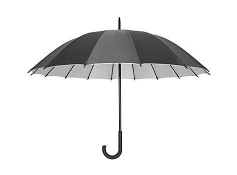 黑色,伞,隔绝,白色背景,裁剪,小路