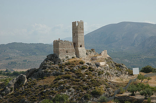 城堡,遗址,白色海岸,西班牙