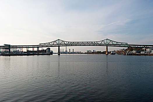 桥,上方,神秘,河,波士顿,马萨诸塞,美国