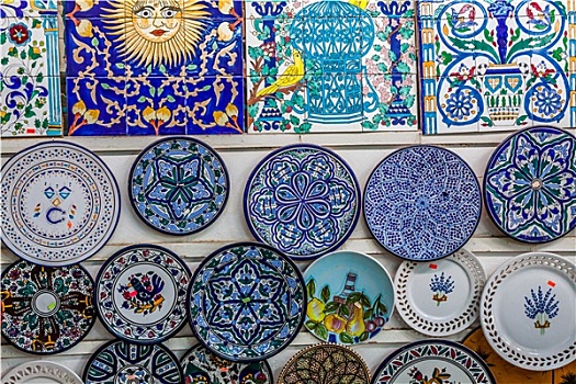陶器,市场,杰尔巴,突尼斯