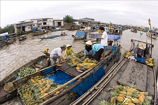 水上市场,湄公河三角洲,越南