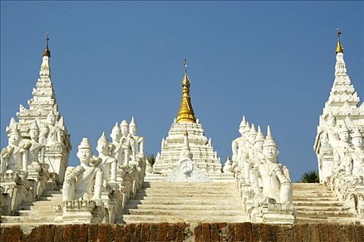 白色,明宫,曼德勒,缅甸