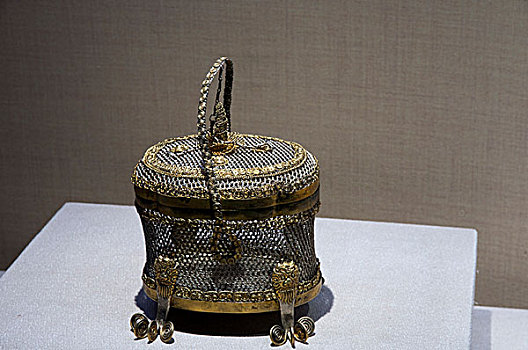 西安法门寺藏品鎏金银笼子